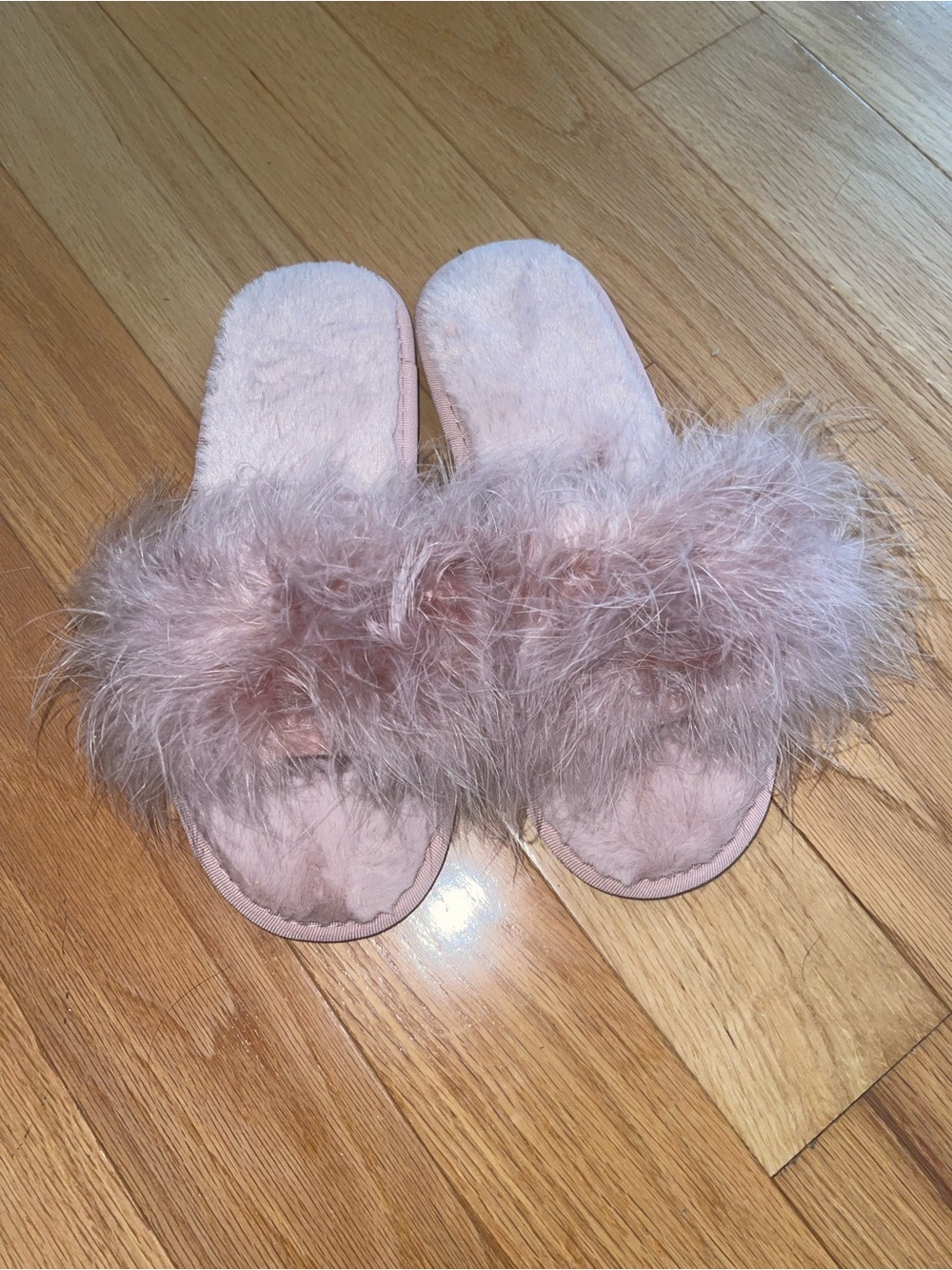 Faux Fur Slide Slippers - Pink